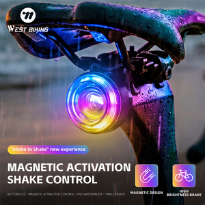 Luz Trasera Inteligente para Bicicleta WEST BIKING, con Control Magnético y Sensor de Frenado, Indicador LED de Frenado - Product Image 1