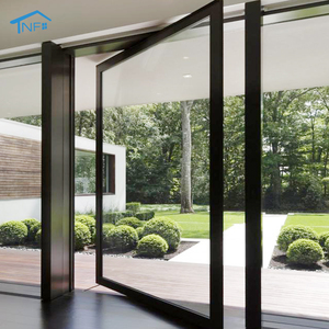 NF Hotel & kantor otomatis berputar kaca pintu Sensor masuk ayunan partisi poros aluminium untuk penggunaan Interior apartemen - Product Image 4