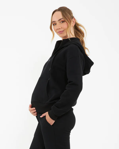 Sweat-shirt d'<span class=keywords><strong>allaitement</strong></span> pour femmes avec fermetures éclair invisibles, noir, sweat-shirt de maternité, sweat-shirt d'<span class=keywords><strong>allaitement</strong></span>, haut de <span class=keywords><strong>grossesse</strong></span> - Product Image 2
