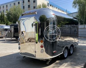 Remorque alimentaire mobile en acier inoxydable, type OEM, pour restauration rapide, avec capacité de remorquage, chariot à sable mobile, à vendre - Product Image 4