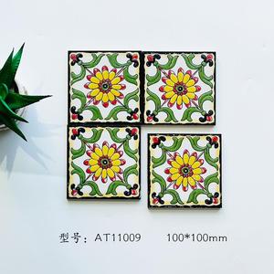 Carrelage 3D en relief frais 100x100mm Motif Tournesol & Diamant Floral <span class=keywords><strong>Antibactérien</strong></span> Isolation Thermique Garantie 5 Ans pour Dosseret de Cuisine - Product Image 4