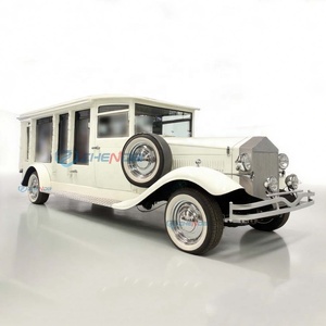 Factory Customized Vintage White Coffin Carriage Horse Wagon Antique Electric Buggy Electric Funeral Horse Hearse - Product Image 1
