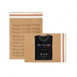 Custom LOGO Print Biodegradable Kraft Paper Mailer for Clothing Packaging Mailing Bag - Product Image 1