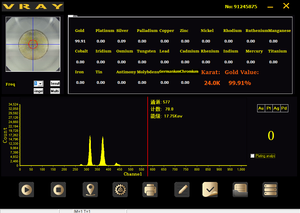 골드 샵 전당포 보석 공장에 대한 귀금속 XRF 기계에 대한 Vray 골드 테스터 순도 테스트 기계 VR-X5 - Product Image 2