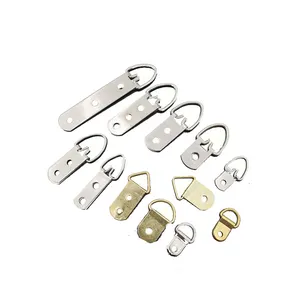Picture Photo Frame Hanging Serrated Hooks Kit 2 holes Metal Hook Hanger For Decorated Painting Backboard