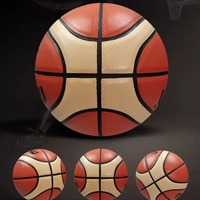 Ballon de Basket Personnalisable avec LOGO, Antidérapant et Résistant, Tailles 5, 6, 7, Bicolore, pour Jeu en Intérieur et Extérieur