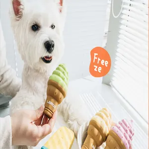 Laroo Summer Silicon dog cooling chew toy ice cream ice pack dog chew toys