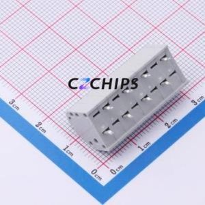 DB250A-3.5-8P-GY Spring Terminal Block Through hole Component (THT),P=3.5mm Connector 1x8P 3.5mm Gray 8P - Product Image 2