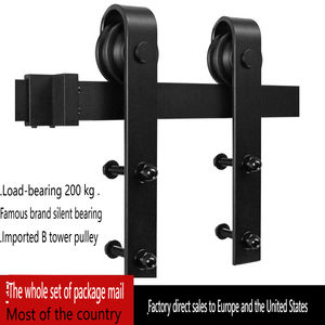 Amerikan tarzı ahır kapısı, askı rayı, sürgülü kapı ve ray için tam bir donanım aksesuar seti - Product Image 3