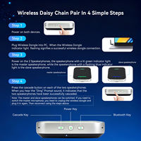 Haut-parleur de conférence ultime sans fil avec chaînage en série, prise de son à 360 degrés, 8 micros intégrés, dongle USB Bluetooth, sans tracas de configuration