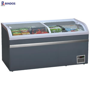 Congélateur d'île horizontal profond commercial congélateur d'île <span class=keywords><strong>combiné</strong></span> profond en verre coulissant congélateur de coffre de supermarché - Product Image 3