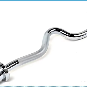 Barras cromadas de alta calidad para Olymp Bar <span class=keywords><strong>Power</strong></span> Lifting Barras de pesas curvas Fitness Levantamiento de pesas Precio de fábrica Material de acero - Product Image 1
