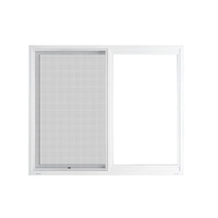 Ventanas de PVC con Marco de Aleación de Aluminio Posmoderno Personalizado HC, Pantalla de Acero Inoxidable, Apertura Deslizante, Resistentes al Viento, para Cocina Exterior y Hogar