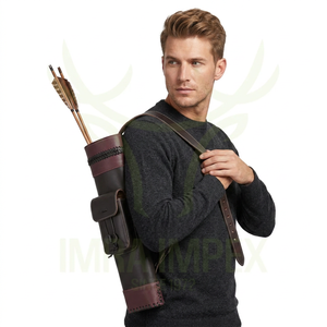 ESHALZ IMPEX กระเป๋าใส่ลูกธนูหนังวัวแท้ OEM แบบสั่งทำพิเศษ 100% ความยาว 50 ซม. - Product Image 1