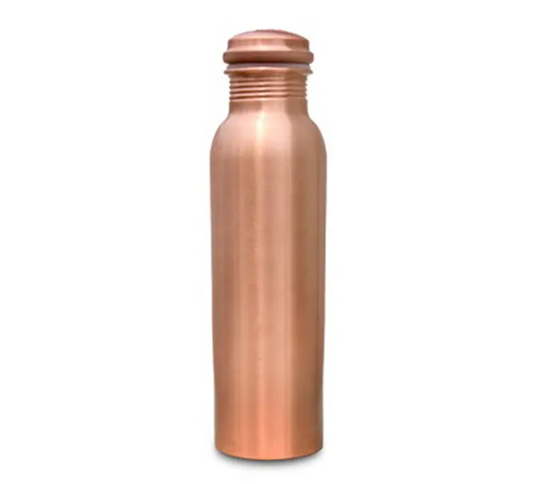 Best Indian Hot Sale Leak Proof and Jointless Plain Copper Water Bottle Ayurveda Handcrafted Engraved Design Copper Bottle