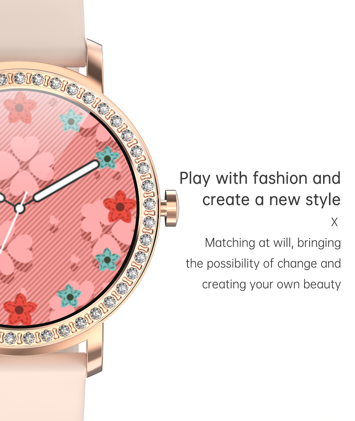 Shiny Women Jewelry Smart Watch IP67 Waterproof Sports Fitness Tracker Heart Rate BT Smartwatch For Android Lady Smart Watch