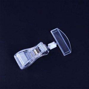 Custom FA03 Supermarket Clear Eco-friendly ABS Plastic Sign Holder <b>Clip</b> Pop Display Data Strip Pusher 10kg Capacity Durable - Product Image 4