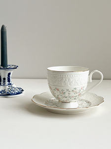 Tazza di ceramica trasparente chiara moderna britannica goffrata piccola tazza di caffè fresco elegante <span class=keywords><strong>per</strong></span> tè pomeridiano tazza singola - Product Image 5