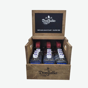 <span class=keywords><strong>Donjulio</strong></span> Retro Desktop Wein regal Wein regal Schrank Stapelbare Aufbewahrung anzeige aus Holz Geeignet für Supermärkte, Hotels - Product Image 2