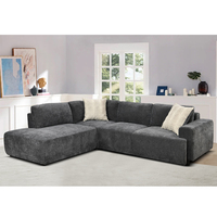 Modernes Modulares Schlafsofa-Set mit Stauraum, Klappbar, Bezogen mit 100% Polyester-Stoff für Wohnzimmer