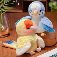 Marionnette à main en peluche super douce Vailpro Party, jouet oiseau perroquet, grande bouche, poupée en tissu, ventrilocisme, cadeau d'anniversaire pour 14 ans et plus