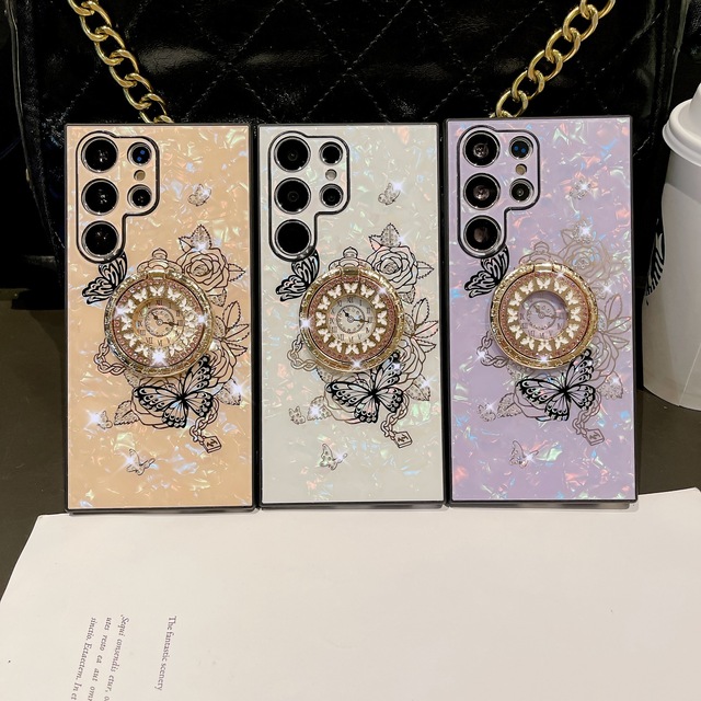 Top Selling Women Fashion Luxury Butterfly Cell Phone Case for Samsung S24 ultra Case With Ring Holder