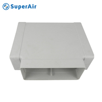 Coude à 90 ° pour les systèmes de ventilation à conduits plats-plastique horizontal Raccords de conduits plats en PVC Tuyau plat Conduit d'air rectangulaire en plastique