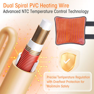 Almohadilla térmica eléctrica <span class=keywords><strong>de</strong></span> cuerpo completo, controlador con cable, equipo térmico para cintura, espalda, Abdomen, <span class=keywords><strong>muslos</strong></span>, glúteos, pierna, brazo, estera <span class=keywords><strong>de</strong></span> envoltura térmica - Product Image 2