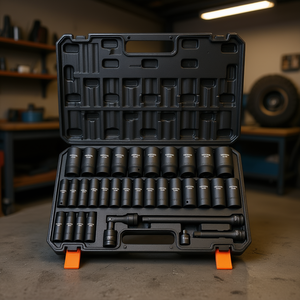 Juego de llaves de impacto Vevor de 1/2 pulgada, métricas, 34 piezas, 6 puntas, de acero aleado Cr-Mo, para reparación de automóviles - Product Image 2