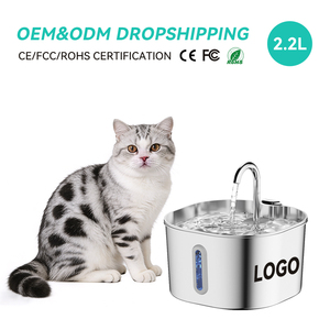 <span class=keywords><strong>Fontaine</strong></span> à <span class=keywords><strong>eau</strong></span> automatique intelligente pour animaux domestiques, design carré, 2,2 L (74 oz), <span class=keywords><strong>filtre</strong></span>, alimentation CA, utilisation intérieure, pour chiens et chats, en acier inoxydable 304 - Product Image 1