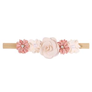 Bandeau élastique en nylon pour bébés filles, bandeau à fleurs doux pour tout-petits, nourrissons et nouveau-nés - Product Image 4