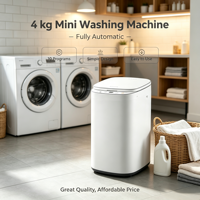 Mesin Cuci Mini Kapasitas 4KG Fungsi Blue Light Terbaik 2026 dengan 110v/220v CB CE ERP