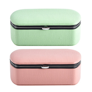 Caja de Almacenamiento de Joyas con Patrón de Cocodrilo en PU, Caja de Joyas Creativa en Color Macaron, Caja de Joyas con Múltiples Compartimentos - Product Image 1