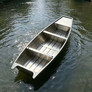 Bateau de pêche à coque hermétique en aluminium 5052 à fond plat de 2,5 m à 4,5 m pour 1 à 3 personnes, usage aquaculture - Product Image 1