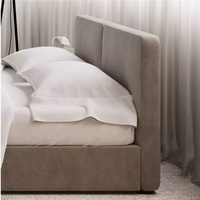 Modernes Luxus-Samt-Doppelbett-Set Neues Design Massivholz-Polster für Wohnungen und Hotels