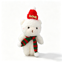 Peluche Ours en Peluche Style Dessin Animé Promotionnel de Noël, Cadeau, Sac à Vêtements, Porte-clés, Pendentif, Décoration de Pâtisserie Rayée