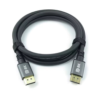 Câble DP 21 pour vidéo haute définition, moniteur PC 8K, jeu e-sport 4K, taux de rafraîchissement élevé 240Hz, extension pour ordinateur portable, cuivre nu