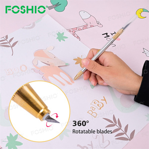 Cuchillo <span class=keywords><strong>de</strong></span> <span class=keywords><strong>Vinilo</strong></span> <span class=keywords><strong>de</strong></span> Seguridad Foshio Design para Manualidades, Cuchillo <span class=keywords><strong>de</strong></span> Arrastre <span class=keywords><strong>con</strong></span> Cuchilla Giratoria para Corte <span class=keywords><strong>de</strong></span> <span class=keywords><strong>Vinilo</strong></span> <span class=keywords><strong>de</strong></span> Radar <span class=keywords><strong>de</strong></span> Automóviles - Product Image 3