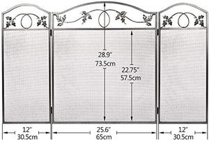 59X29in interior 3 Panel de Metal chispas chimenea paneles chimenea pantalla con cubierta de malla de fuego lugar <span class=keywords><strong>cerca</strong></span>. - Product Image 2