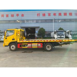 Camion de dépannage lourd de haute qualité Foton 4X2 3-6 tonnes à plateau plat |   Camion de sauvetage routier hydraulique avec moteur Cummins - Product Image 2