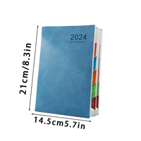 2024 personnalisé A5 cahier Agenda planificateur couverture en cuir à couverture rigide quotidien hebdomadaire mensuel spirale organisateur
