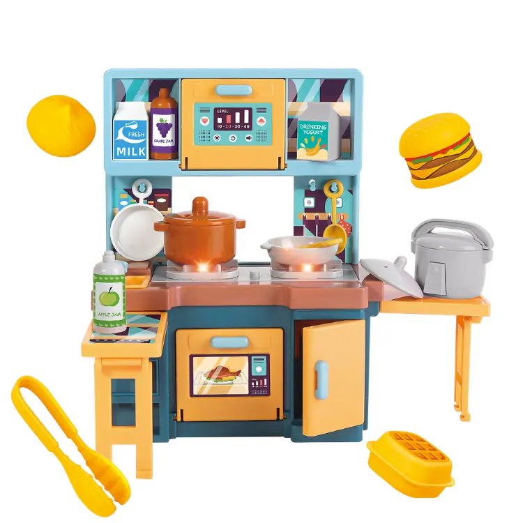 Kitchen Set Pretend Play Simulate Kitchen Children Cooking Toys Set For Kids