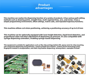 آلة توزيع أوتوماتيكية ثلاثية المحاور للمواد السائلة مثل السيليكون والغراء الساخن والبولي يوريثان، مع نظام تحكم رقمي للطباعة بالأشعة فوق البنفسجية، مناسبة للوحات الدوائر المطبوعة - Product Image 3