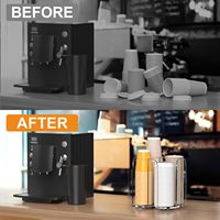 Distributeur de gobelets en acrylique à 4 compartiments de 3 mm, porte-gobelets rotatif portable et léger pour comptoir et armoire de cuisine