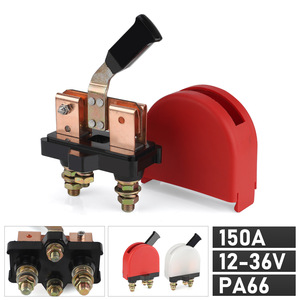 Guillotine <b>Switch</b> 150A 12-36V Copper Automotive <b>Power</b> <b>Switch</b> For Retrofit Upgrade Red And White - Product Image 5