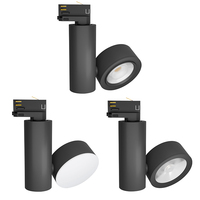 Projecteur de piste LED à tête mobile réglable RONSE 12W 20W 30W 40W Zoomable Cob Chip pour musée et galerie modernes