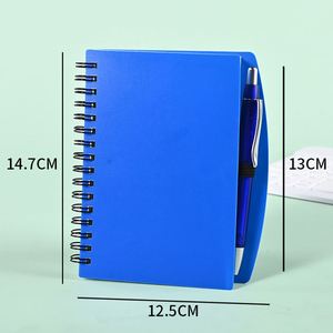 Custom Promotional Business Office Gifts A6 Coil Notebook PP Cover Spiral Advertising Loose-<b>Leaf</b> Note Book with Ballpoint Pen - Product Image 2