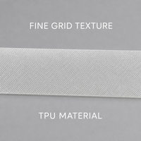 Protector de Marco de Raqueta de Pádel Transparente de TPU, Protector de Borde con Textura de Rejilla, Película Antidesgaste para Raqueta de Pádel 370x34mm