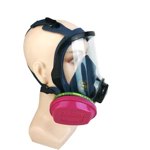 Vendita maschera antigas viso a baionetta respiratore integrale in Silicone CE maschera antigas in Silicone tossico filtro facciale respiratore a Gas
