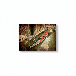 Arte en lienzo de góndola de Venecia: póster con vista de Italia, decoración minimalista para pared, lienzo envuelto - Product Image 2